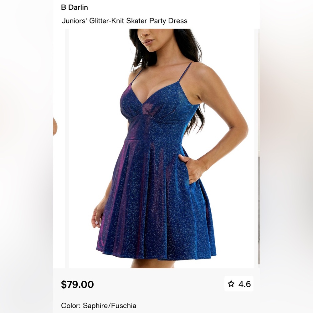 B Darlin Glitter Skater Dress